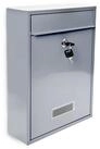relaxdays Aufbewahrungsbox Briefkasten Design 35 cm Farbauswahl, silber
