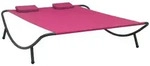 vidaXL Gartenliege, Sonnenliege Stoff Rosa