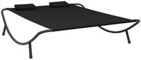 vidaXL Gartenliege Sonnenliege Stoff Schwarz