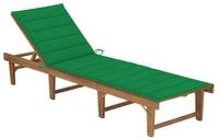 vidaXL Gartenliege vidaXL Klappbare Sonnenliege mit Auflage Akazie Massivholz