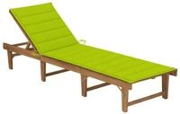 vidaXL Gartenliege vidaXL Klappbare Sonnenliege mit Auflage Akazie Massivholz