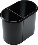 HELIT Papierkorb Papierkorb Duo-System ohne Deckel 1x20l + 1x9l schwarz