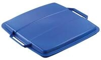 DURABLE Papierkorb Abfalleimer DURABIN FLIP VEH2012031 52x61x49cm grau/blau