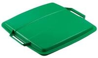DURABLE Papierkorb Abfalleimer DURABIN FLIP VEH2012032 52x61x49cm grau/gr&uuml;n