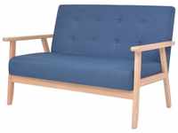 vidaXL 2-sitzer Sofa Stoff 113,5 cm blau