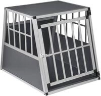 EUGAD Tiertransportbox, Hundetransportbox Alu Reisebox Autobox 85x65x69 cm