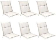 Beautissu Sitzauflage 6er Set Niedriglehner Auflagen Base NL, 100x50cm, Natur, 6cm