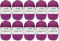 Gr&uuml;ndl Cotton Fun Baumwollgarn 10x50g Strickgarn H&auml;kelgarn Baumwolle H&auml;kelwolle,