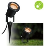 Paulmann LED Gartenstrahler IP65 rund 92mm 2200K 4,3W 320lm 230V 38-38&deg; Schwarz