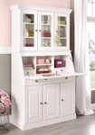 OTTO home Sekret&auml;r Rosi im Landhausstil, Schreibtisch aus Massivholz, mit Vitrine,