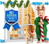 KESSER T&uuml;rschutzgitter, Absperrgitter zum Klemmen mit Katzenklappe