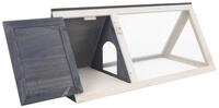 vidaXL Kleintierstall, Kleintier-/Kaninchenstall Grau Holz