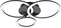 EGLO Deckenleuchte PARRAPOS-Z Deckenlampe schwarz, TuneableWhite, ZigBee 3.0,