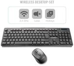 Gembird KBS-WCH-03-DE USB - Ergonomisches Funk Wireless Tastatur- und Maus-Set,