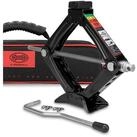HEYNER Wagenheber Scherenwagenheber 1t mit Ratschenkurbel, Gummi & Tasche,