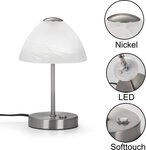 Reality Leuchten LED Tischleuchte Queen, Dimmfunktion, LED fest integriert,