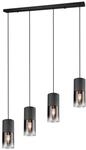 TRIO Leuchten LED Pendelleuchte, LED wechselbar, Warmwei&szlig;, Rauchglas...
