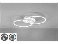 Trio LED Deckenleuchte VENIDA 2 Ringe Weiß matt, Stufen Dimmer - 50x30cm