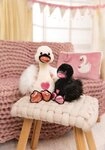 Nici Kuscheltier 48267 - Love Schwan in schwarz, 25 cm (1-St)