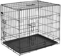 Kerbl Tiertransportbox Kerbl Gittertransportbox klappbar schwarz 92x63x74cm 2 T&uuml;ren