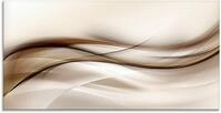 Artland Glasbild Braune abstrakte Welle, Muster (1 St), in verschiedenen...