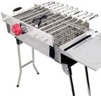 Renschler Line Holzkohlegrill Edelstahl Holzkohle-Grill, Grillaufsatz f&uuml;r 11x