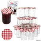 MamboCat Einmachglas 48er Set Marmeladenglas 435ml Einmachglas TO82 Deckel rot