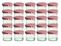 MamboCat Einmachglas CAPCRO 25er Set Sturzglas 125 ml Marmeladenglas rot...