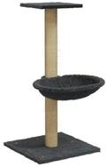 vidaXL Kratzbaum vidaXL Kratzbaum mit Sisal-Kratzs&auml;ule Dunkelgrau 74 cm