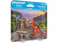 Playmobil® Konstruktions-Spielset Abenteurer mit T-Rex (71206), DuoPack, (5...