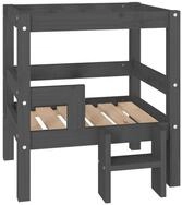 vidaXL Tierbett, Hundebett Grau 55,5x53,5x60 cm Massivholz Kiefer