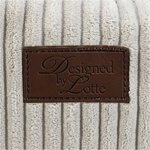Designed By Lotte Tierbett Katzen Korb Ribbed hellgrau
