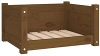 vidaXL Tierbett, Hundebett Honigbraun 55,5x45,5x28 cm Massivholz Kiefer
