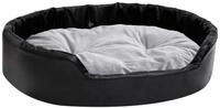 vidaXL Tierbett, Hundebett Schwarz-Grau 90x79x20 cm Pl&uuml;sch und Kunstleder
