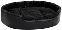 vidaXL Tierbett, Hundebett Schwarz 90x79x20 cm Pl&uuml;sch und Kunstleder