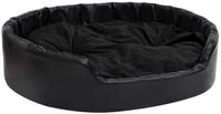 vidaXL Tierbett, Hundebett Schwarz 99x89x21 cm Pl&uuml;sch und Kunstleder