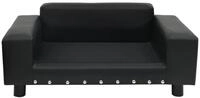 vidaXL Tierbett, Hundesofa Schwarz 81x43x31 cm Pl&uuml;sch und Kunstleder