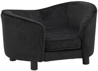 vidaXL Tierbett, Hundesofa Schwarz 69x49x40 cm Pl&uuml;sch