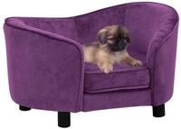vidaXL Hundebett, Hundesofa Burgunderrot 69x49x40 cm Pl&uuml;sch