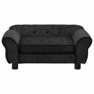 vidaXL Tierbett, Hundesofa Schwarz 72x45x30 cm Pl&uuml;sch