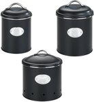 WENKO Vorratsdose Modell Nero, Metall, (Set, 3-tlg), Aufbewahrungsdosen f&uuml;r Vorr&auml;te