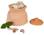 MamboCat Vorratsglas Knoblauchtopf Knofi Terrakotta Sack, Ton