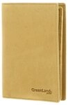 GreenLand Nature Etui Passport / Document Case, aus echtem Rindsleder mit
