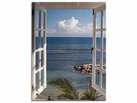 Artland Wandbild Fenster zum Paradies, Fensterblick (1 St), als Alubild,...