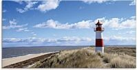 Artland Glasbild Leuchtturm Sylt, Geb&auml;ude (1 St), in verschiedenen Gr&ouml;&szlig;en