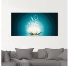 Artland Glasbild Magie der Lotus-Blume, Blumen (1 St)