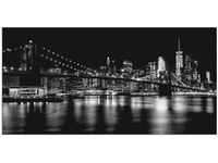 Artland Wandbild Manhattan Skyline & Brroklyn Bridge, Amerika (1 St), als...