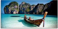 Artland Glasbild Maya Bay, Koh Phi Phi Leh, Thailand, Boote & Schiffe (1 St), in