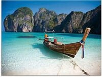 Artland Glasbild Maya Bay, Koh Phi Phi Leh, Thailand, Boote & Schiffe (1 St), in