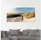 Artland Glasbild Nordseestrand auf Langeoog - Steg, Strand (1 St), in...